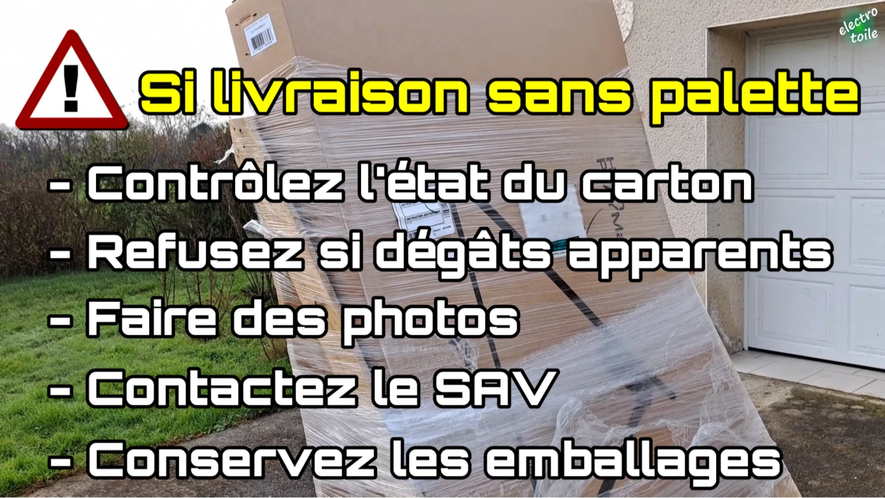 des conseils pour la livraison de la station solaire sunology Play max