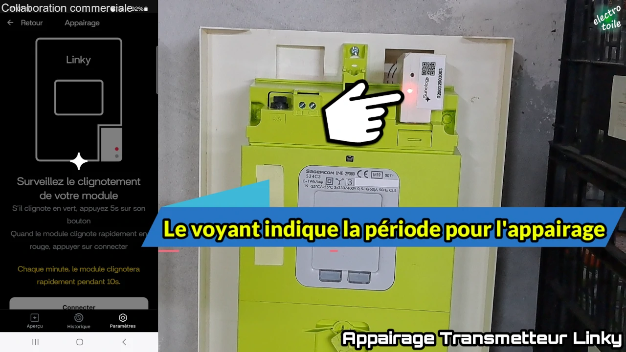 appairage du transmetteur Linky de Sunology