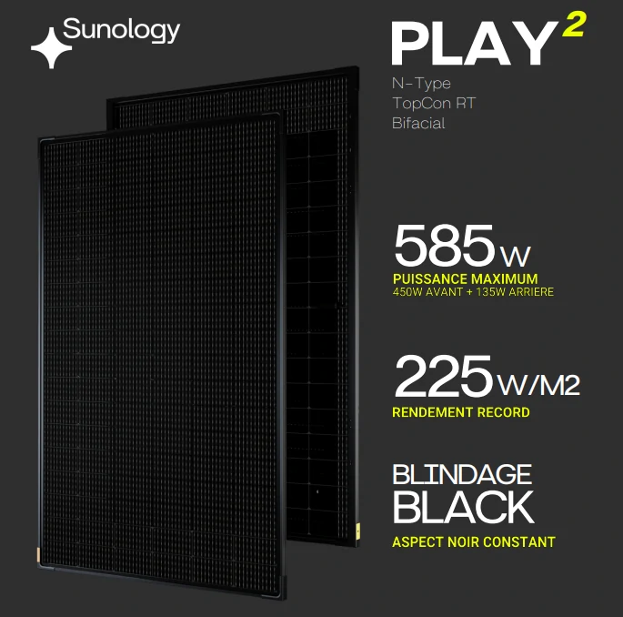 le panneau solaire équipant la station sunology Play 2