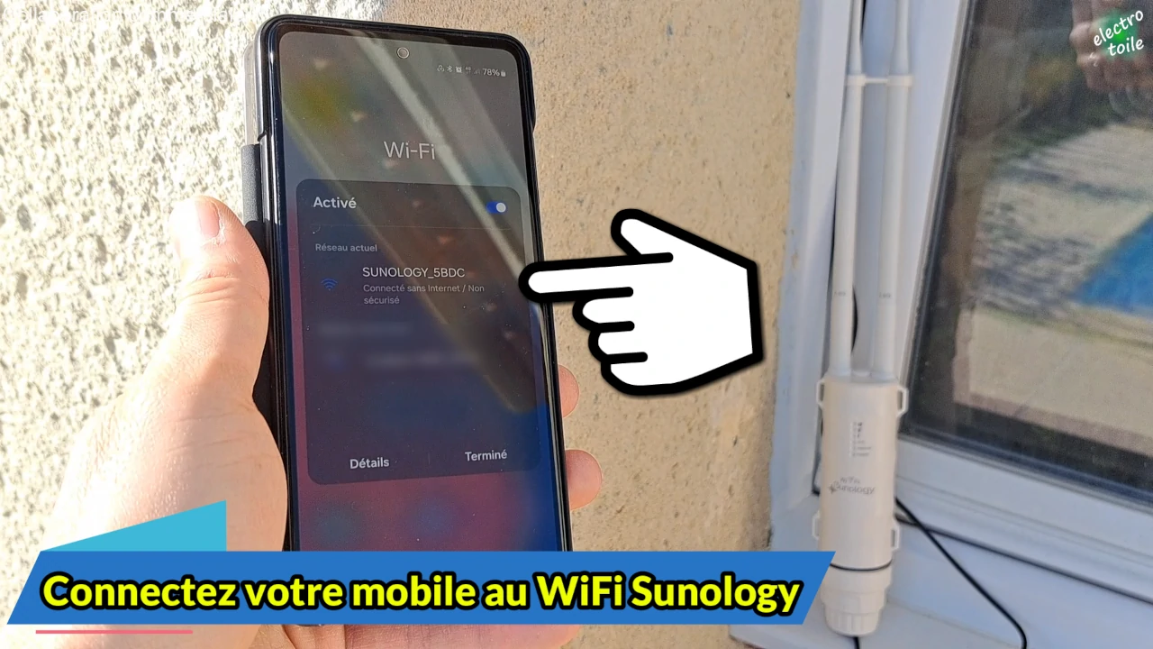 alimentation du répéteur Wifi de Sunology