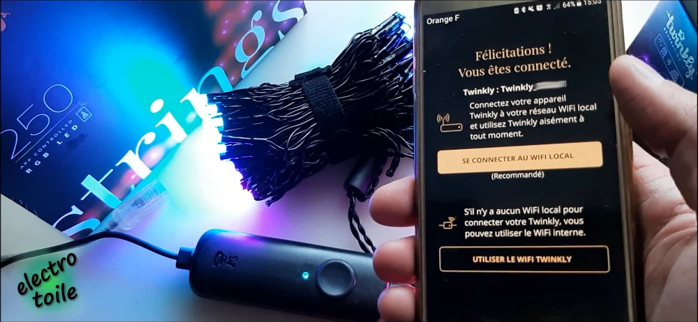 guirlande Twinky bluetooth appairage bluetooth d'une guirlande twinkly
