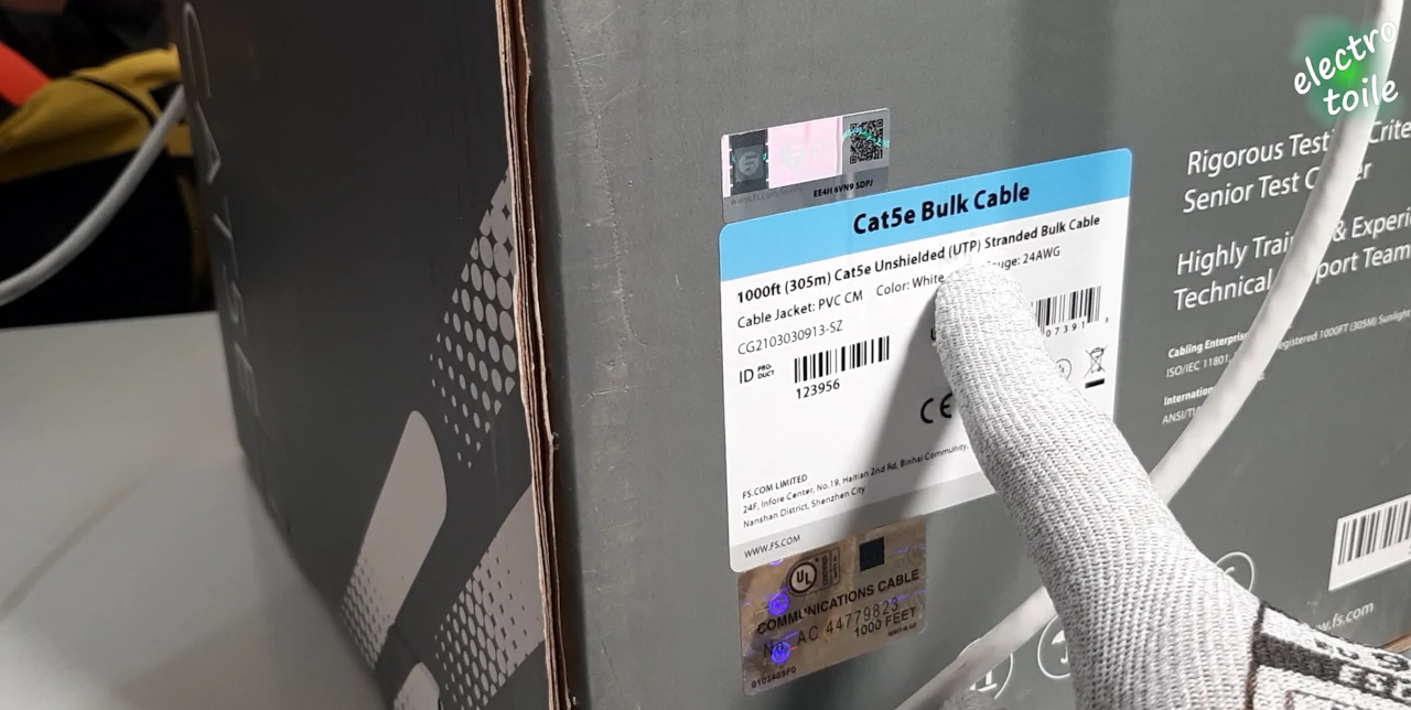 câble réseau UTP cat5e stranded
