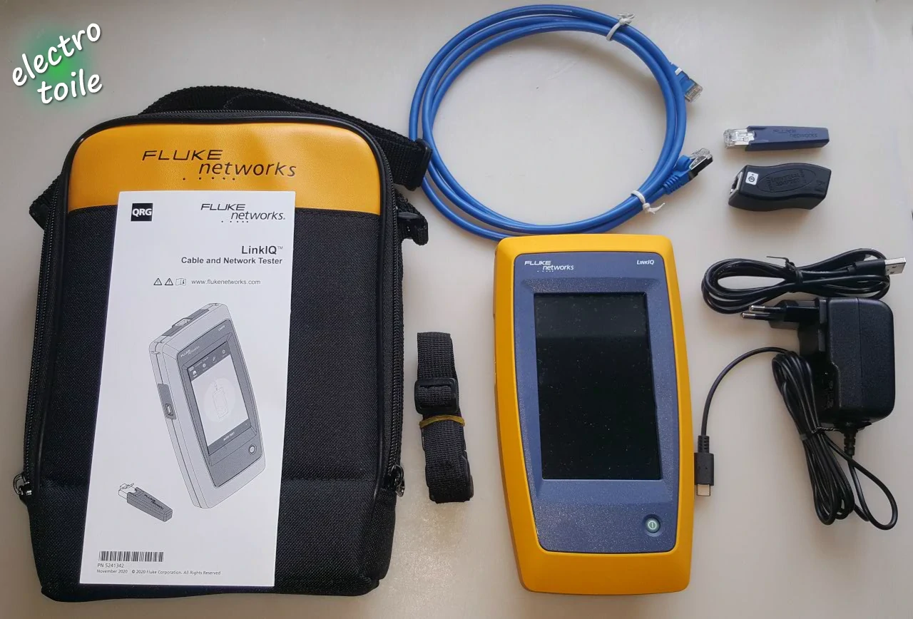 contenu du kit linkIQ de fluke networks