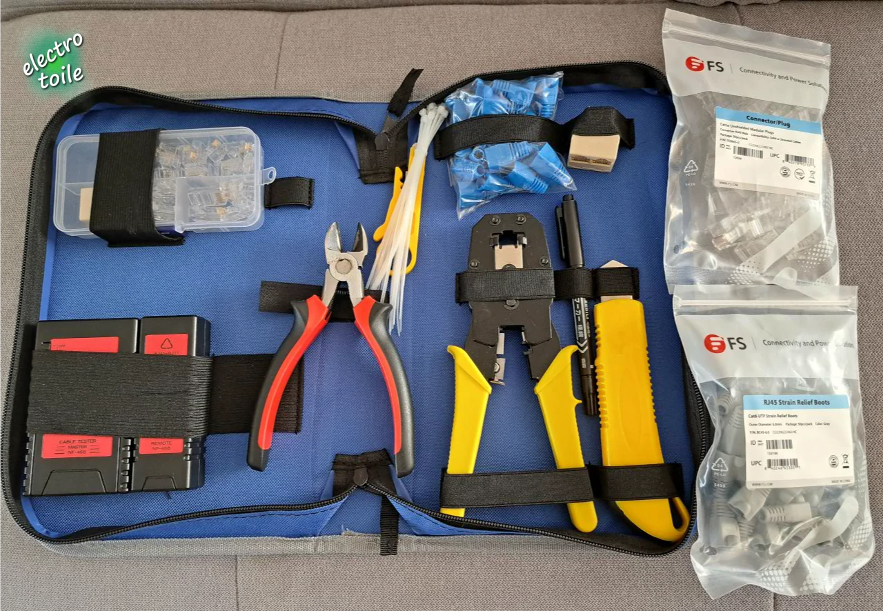 matériel nécessaire pour réaliser un câble RJ45 informatique