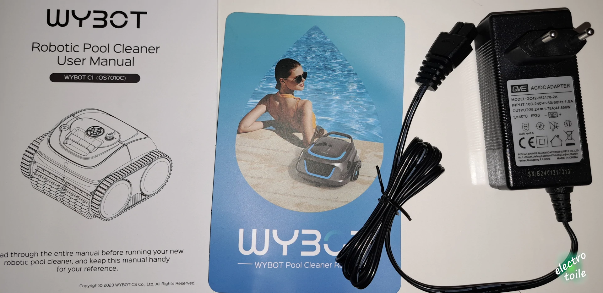 chargeur de la batterie du robot pour piscine Wybot CA