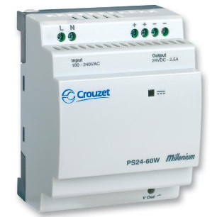 Alimentation Crouzet - Entrée 240V AC - Sorties 24V DC 2,5A 60W Alimentation Crouzet - Entrée 240V AC - Sorties 24V DC 2,5A 60W